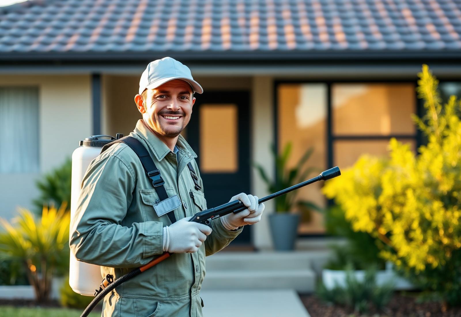Westgate pest control technician at a Melbourne home
